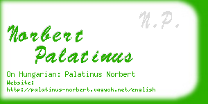 norbert palatinus business card